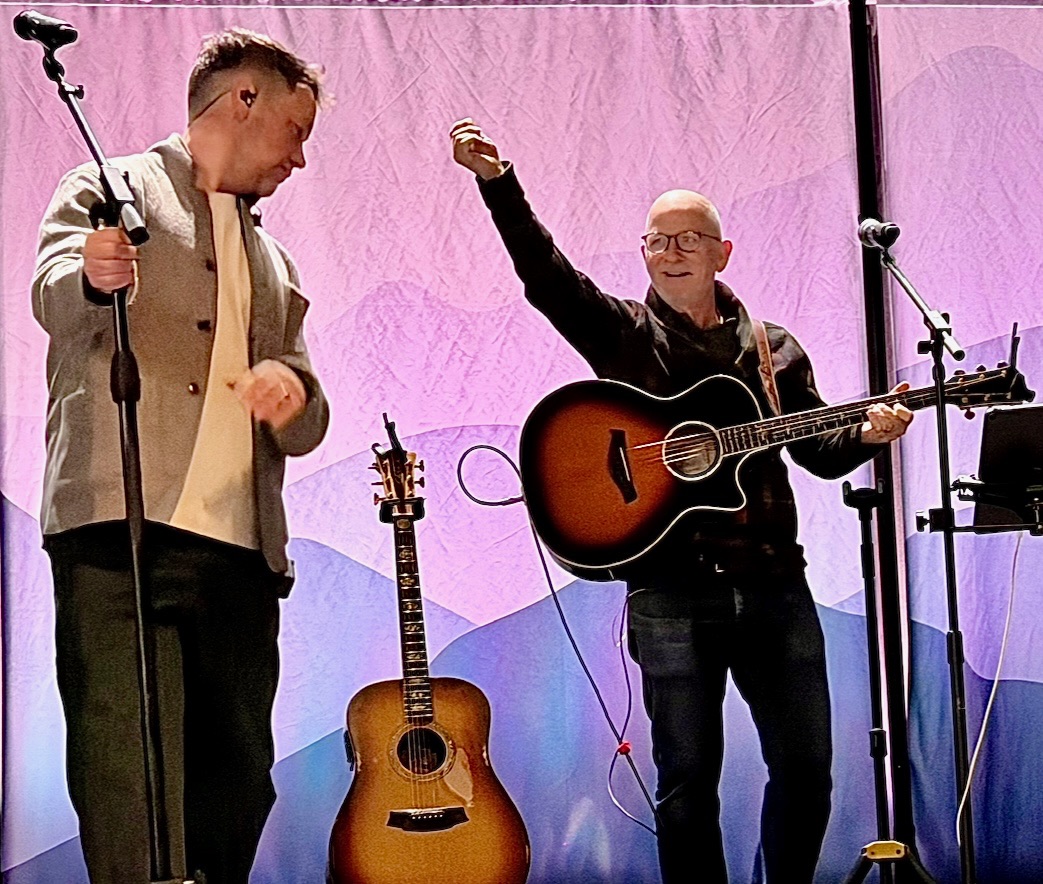 Danny Dukes celebrating during a live performance